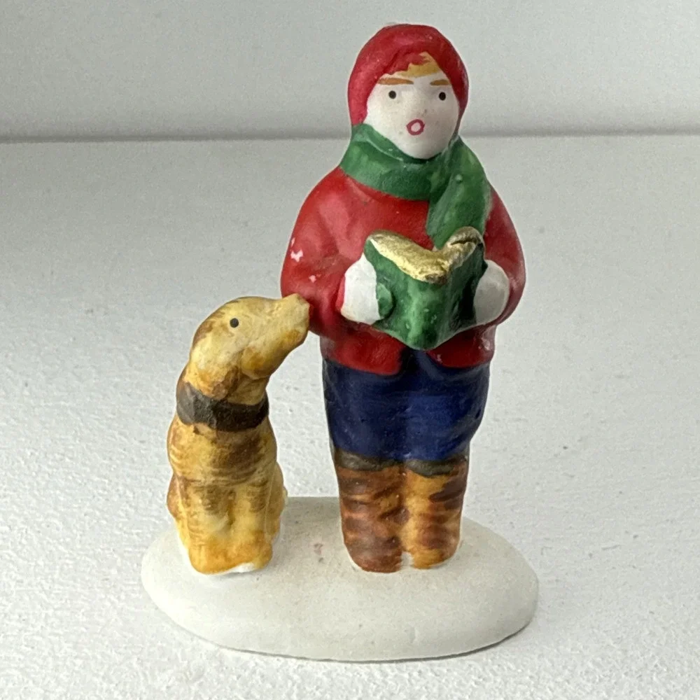 Vtg Lemax Christmas Village Accessories Set Of (3) Carolling On the Common